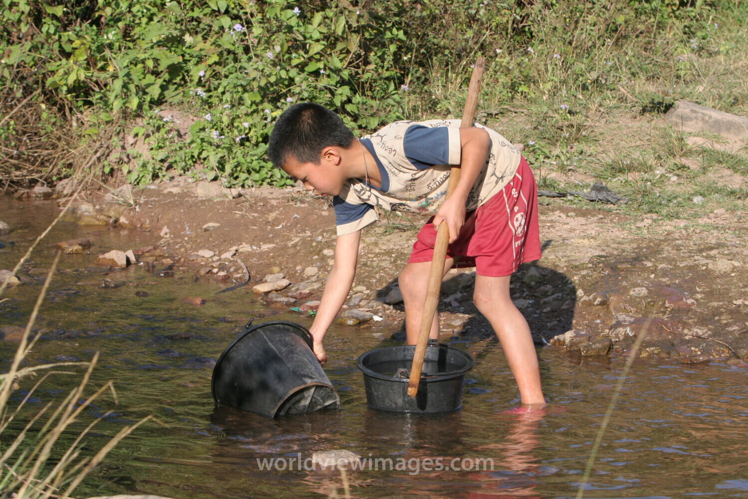 Getting Water in Laos