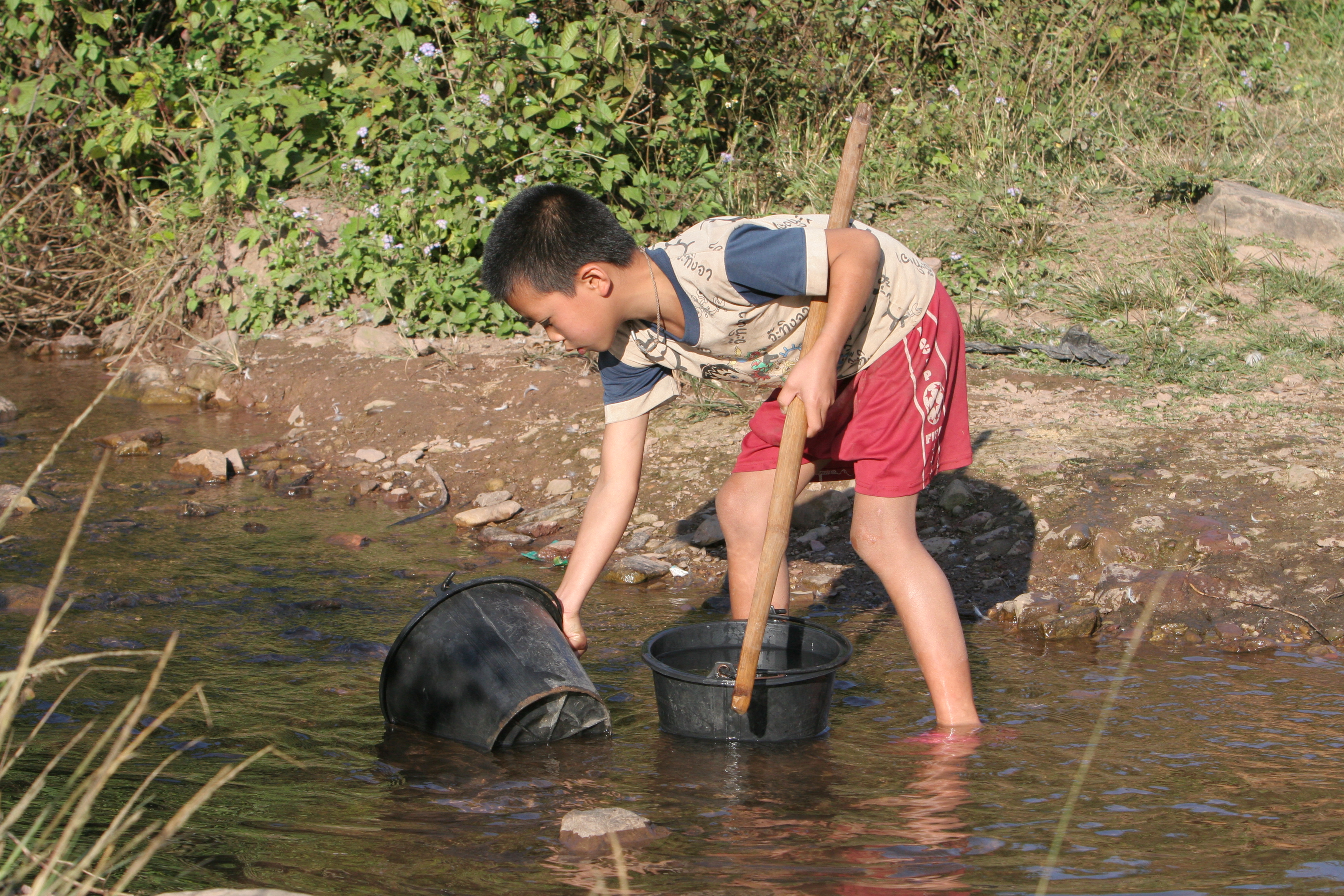 Getting Water in Laos