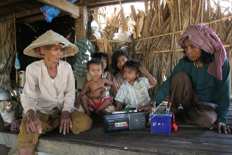 Health Training over Radio in Cambodia — People living in remote regions of Cambodia, listen to radio programs on Health issues — Cambodia, Poverty, radio