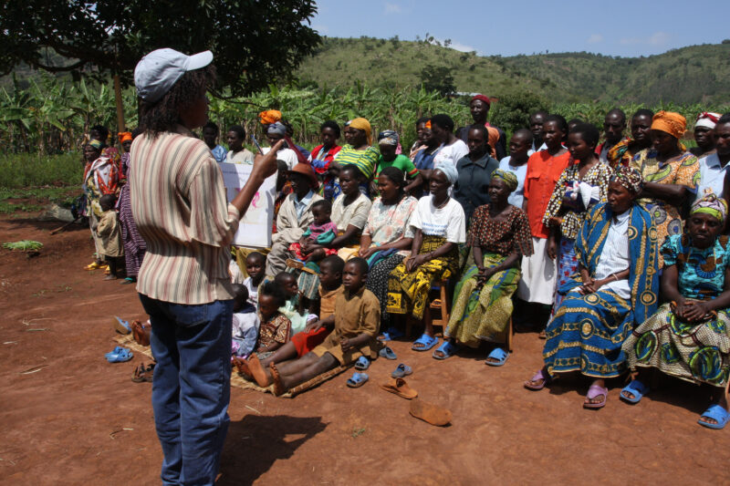 Health Education in Rwanda — ADRA health worker visits remote village in Rwanda to do health education — Africa, Rwanda, health, awareness, training