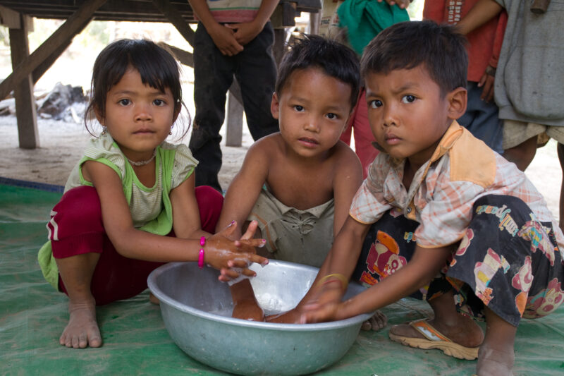 Washing Hands for Health in Cambodia — Children learn the importance of and get into the habit of washing their hands, in a program run by ADRA Cambodia for ...