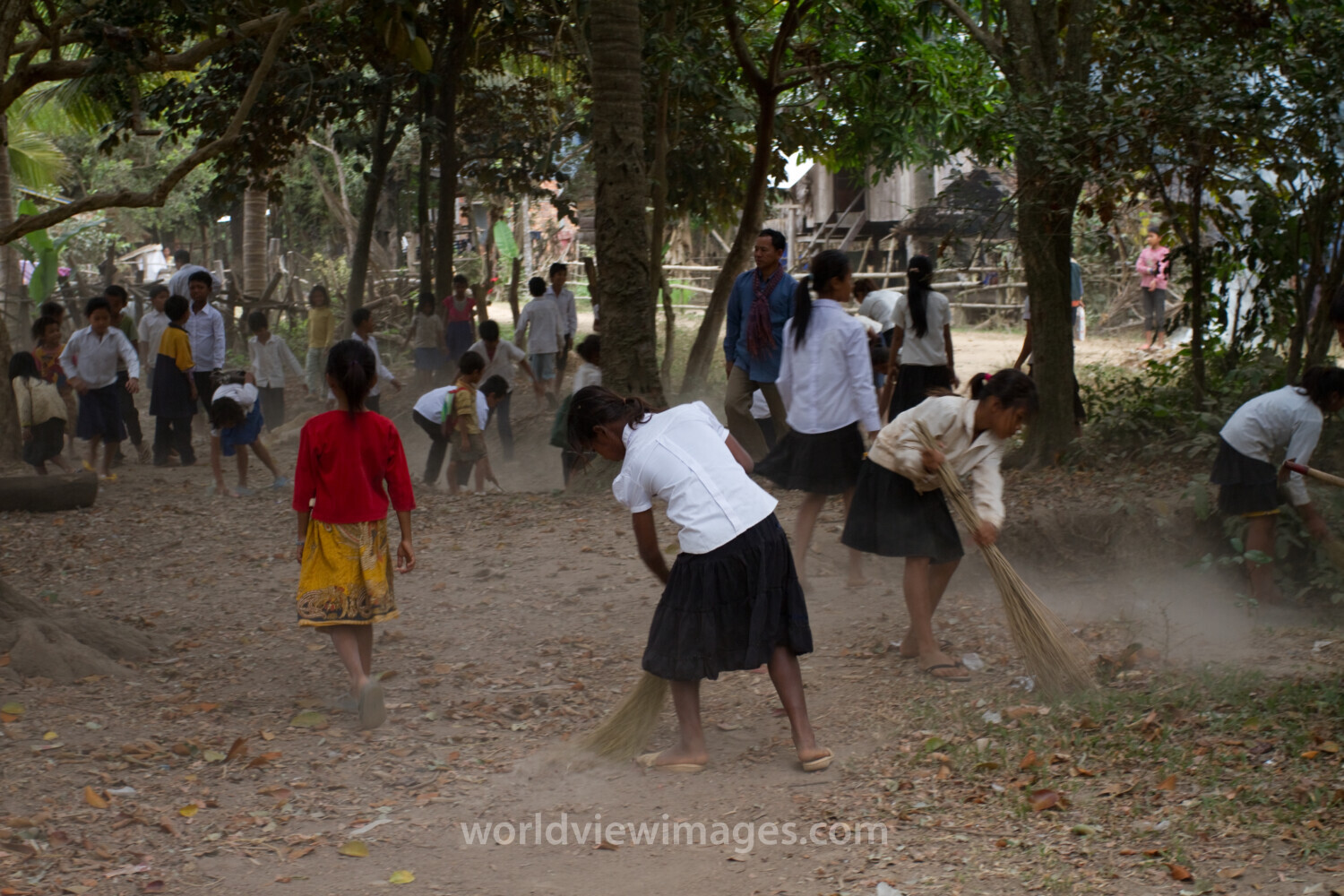 Cleaning Village in Cambodia