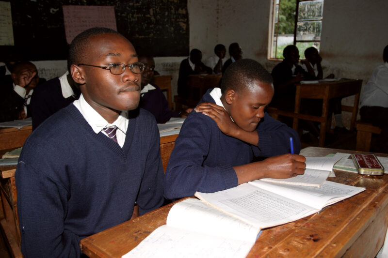 High School in Kenya — Orphaned by AIDS, these Students in Kenya are able to attend this Adventist school because of a scholarshipr program conducted by ADRA...
