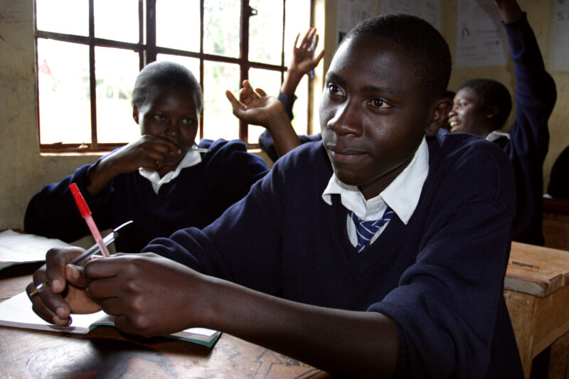 High School in Kenya — Orphaned by AIDS, these Students in Kenya are able to attend this Adventist school because of a scholarshipr program conducted by ADRA...