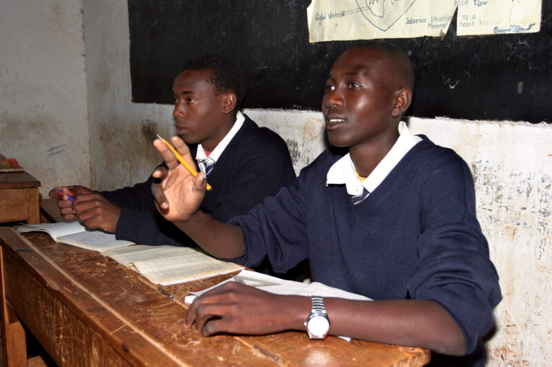 High School in Kenya — Orphaned by AIDS, these Students in Kenya are able to attend this Adventist school because of a scholarshipr program conducted by ADRA...
