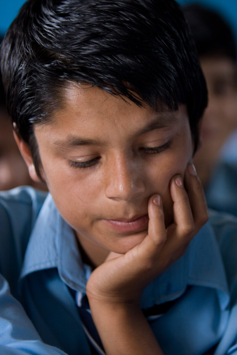 School in Nepal — Children attend school in rural Nepal, thanks to a sponsorship program run by ADRA — Nepal, students, children, elementary, school