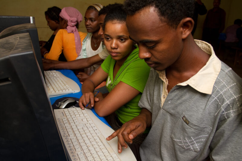 Computer Class in Ethiopia — High School Students of a Adventist Boarding Academy in Ethiopia — Ethiopia, Africa, African, Africans, Ethiopian