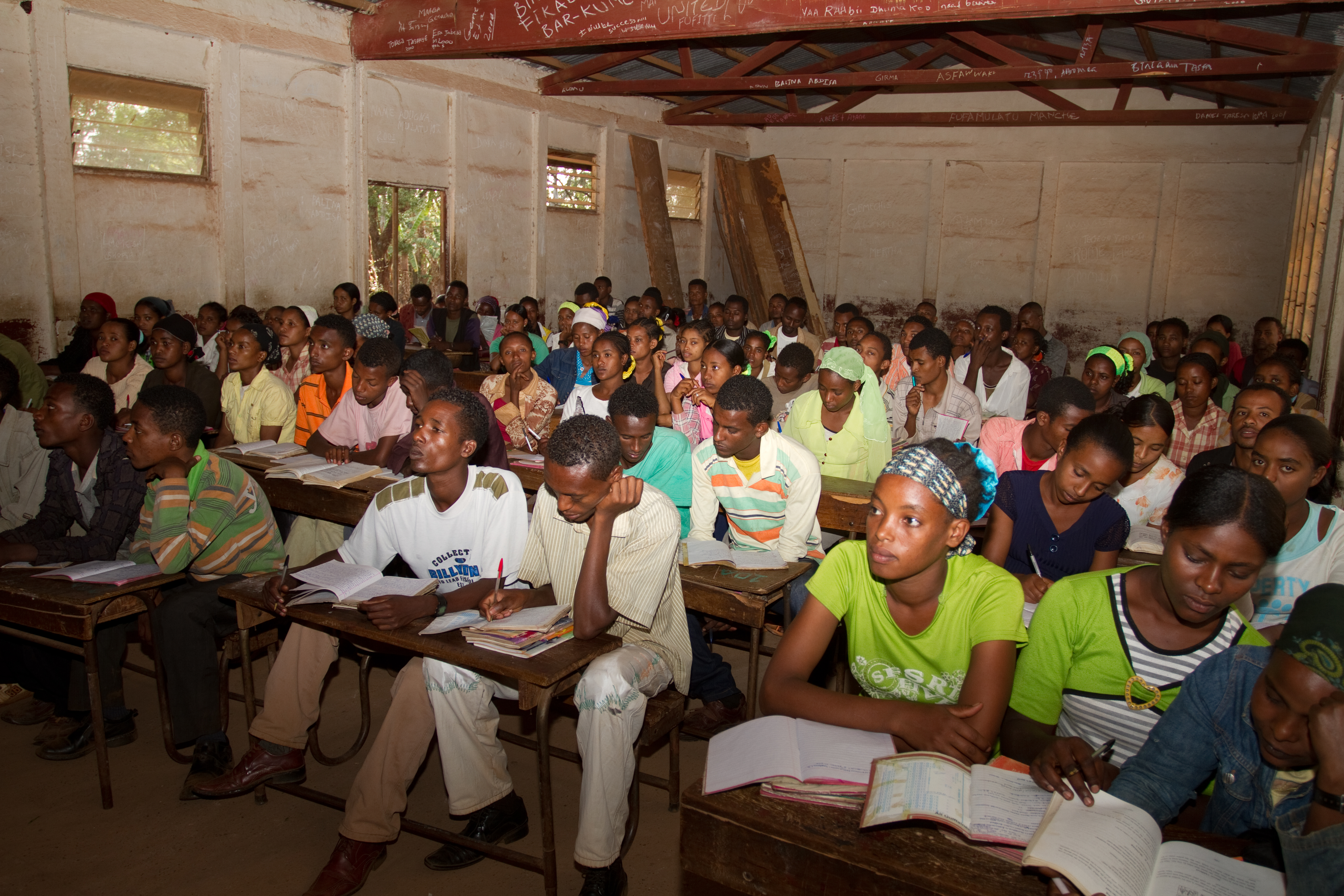 Students in Class In Ethiopia