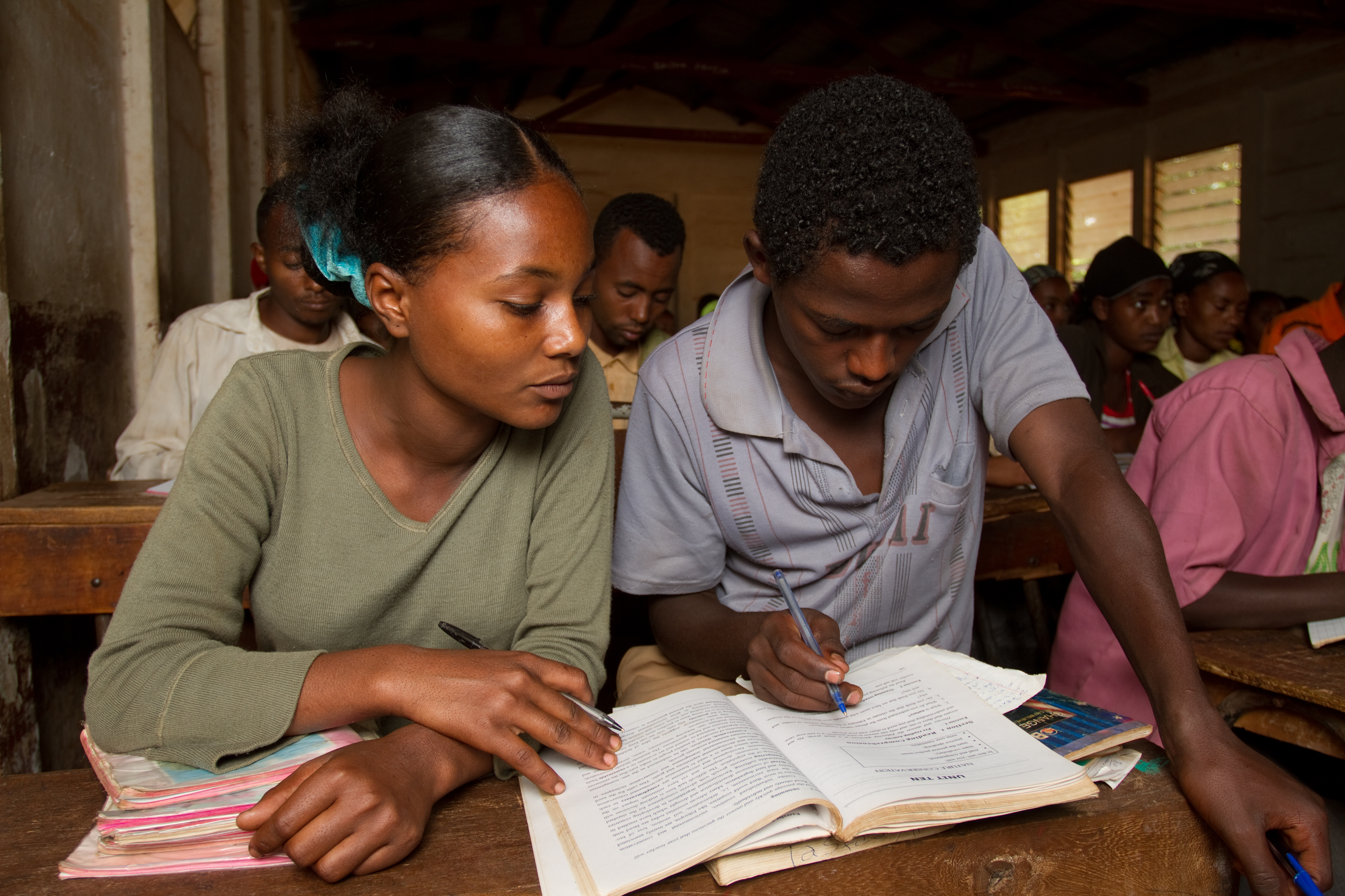 Students in Class In Ethiopia