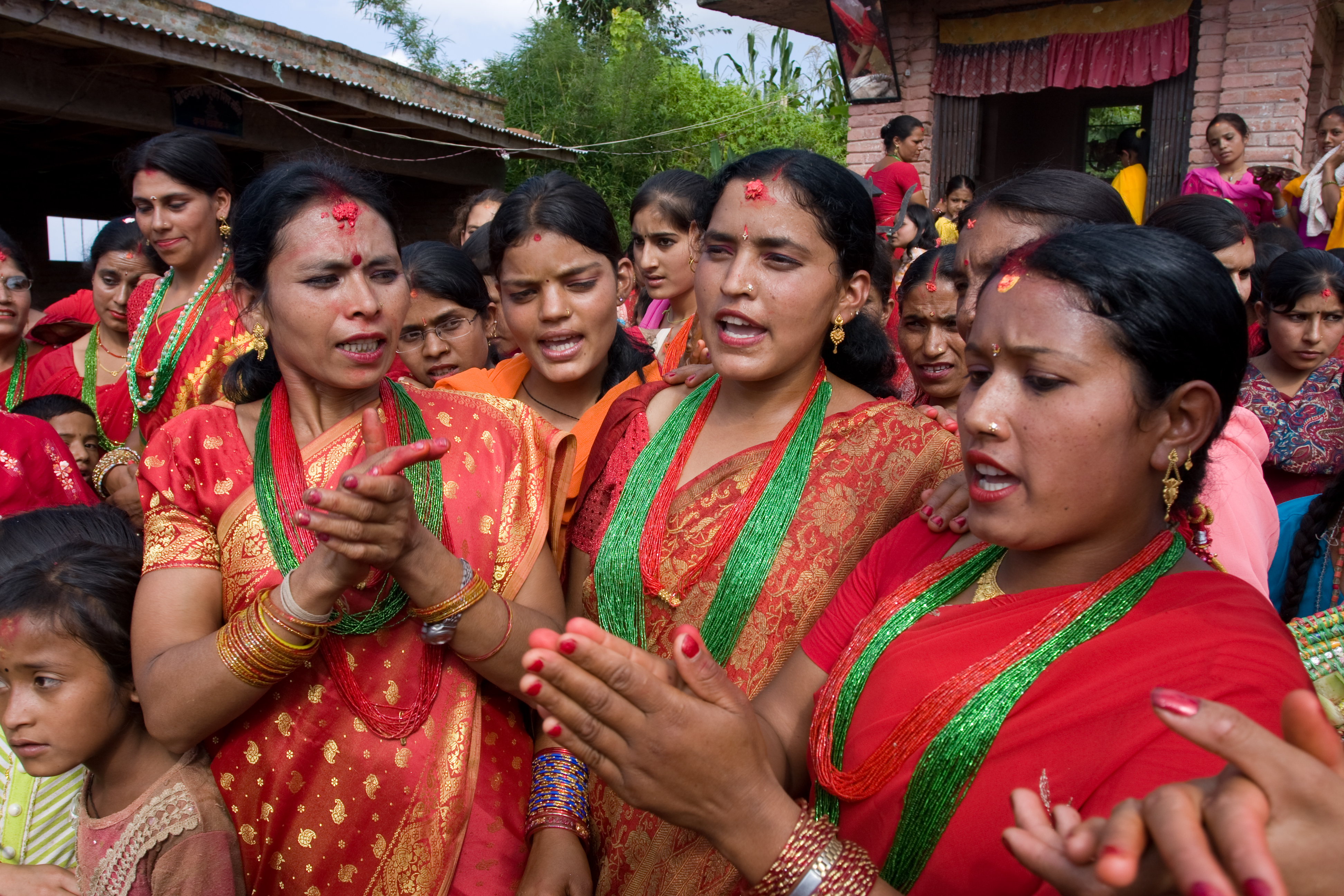Women Celebrate Festaval in Nepal
