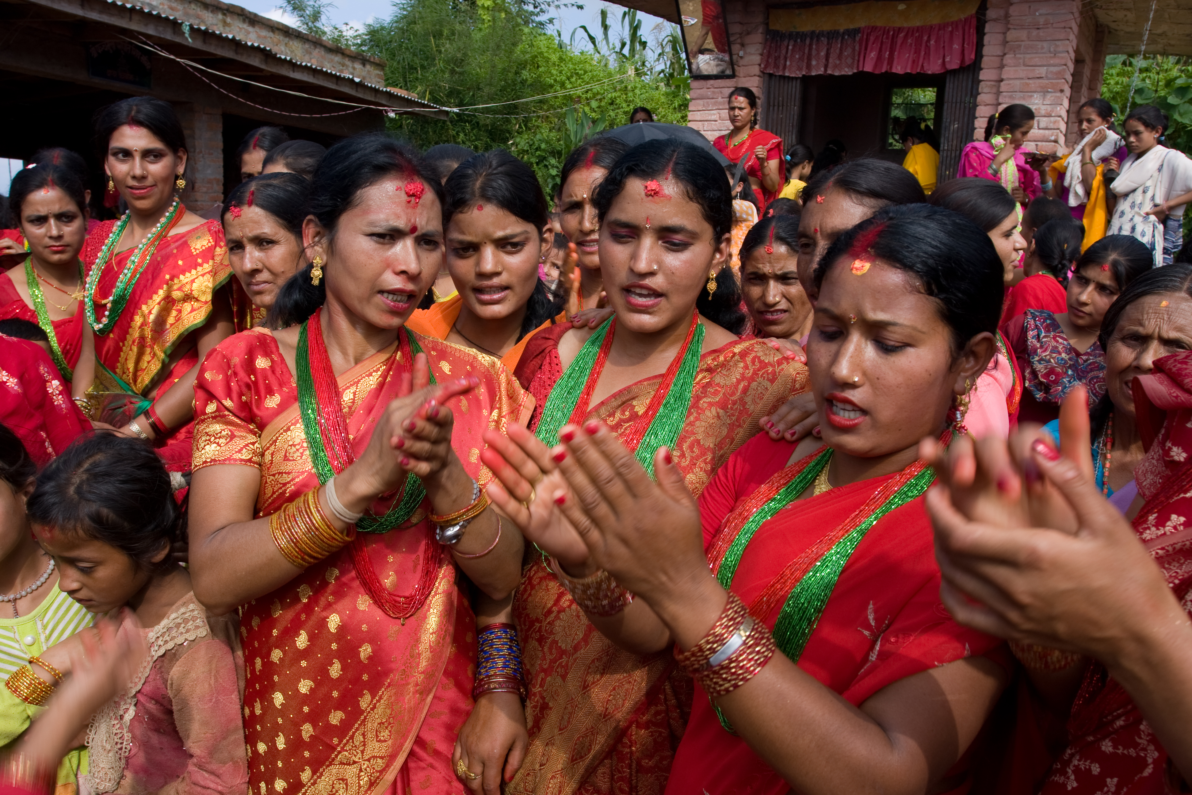Women Celebrate Festaval in Nepal