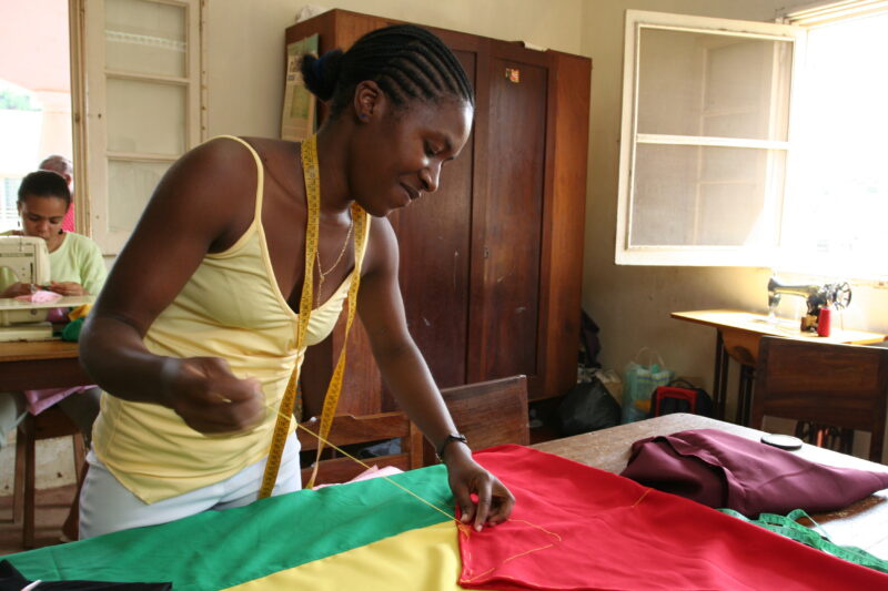 Learning to Sew in Sao Tome — Women in Sao Tome, Africa, learn new income generating skills at an ADRA training program — Sao Tome, Africa, ADRA, Income, inc...