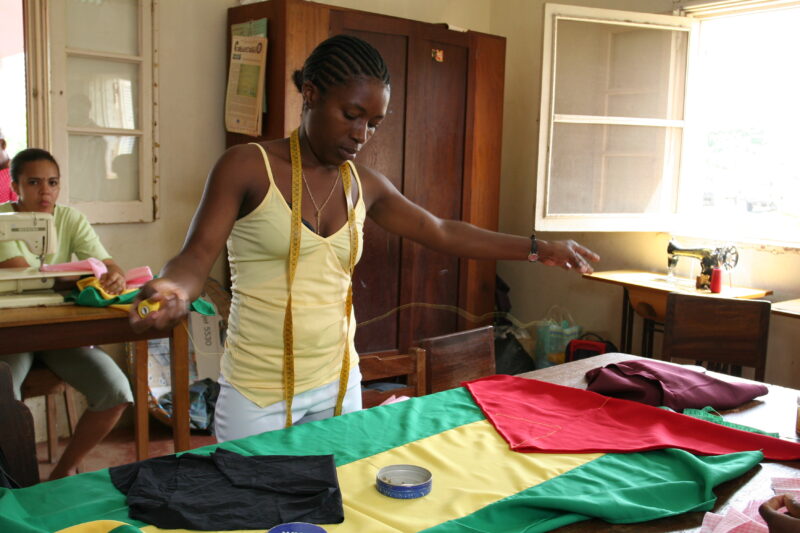 Learning to Sew in Sao Tome — Women in Sao Tome, Africa, learn new income generating skills at an ADRA training program — Sao Tome, Africa, ADRA, Income, inc...