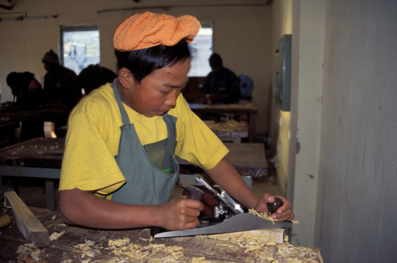 Skills Training in Nepal — Men in Nepal learn carpentry skills at an ADRA sponsored vocational program — Skills, Nepal, men, carpentry, woodworking