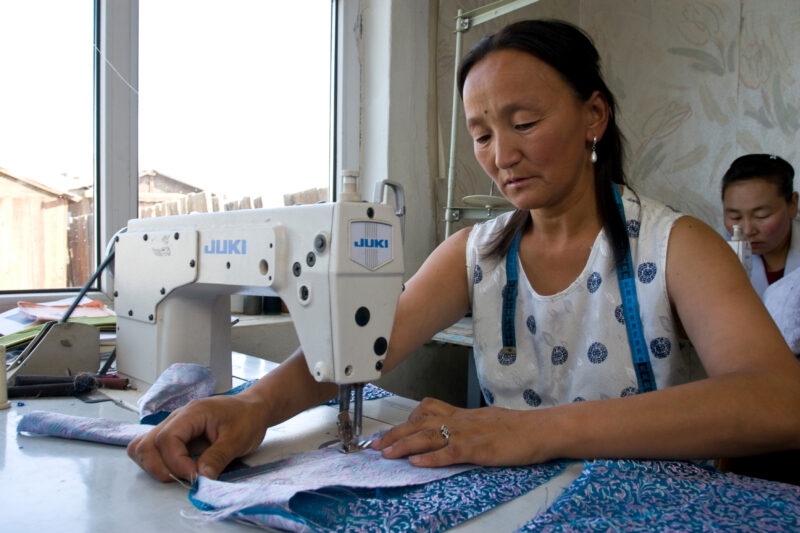 Sewing for Profit in Mongolia — Women in Mongolia learn new, income generating skills from ADRA — Income Generation, Mongolia, poverty reduction, sewing, woman