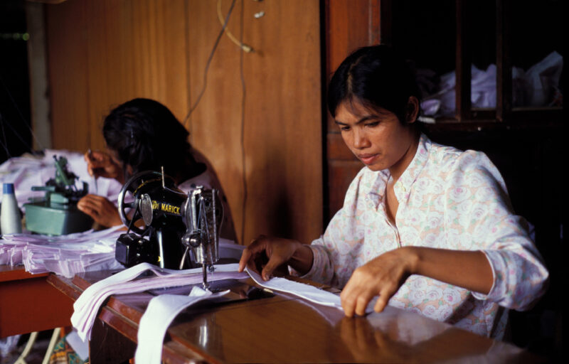 Learning to Sew in Thailand — Women learn the skill of sewing from an ADRA skills program in Thailand — Thailand, women, skills, training, sewing