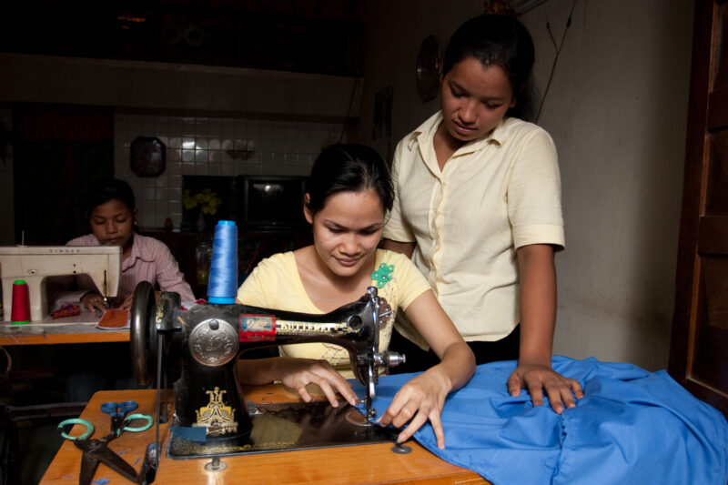 Learning to Sew in Cambodia — Women in Cambodia learn how to sew in a ASAP program — Cambodia, skills, training, learning, education