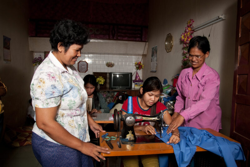 Learning to Sew in Cambodia — Women in Cambodia learn how to sew in a ASAP program — Cambodia, skills, training, learning, education