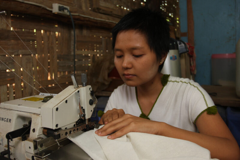Learning to Sew at a Refugee Camp — In a Karen refugee camp, people have few options for income — Thailand, Karen, refugee, refugees, refugee camp