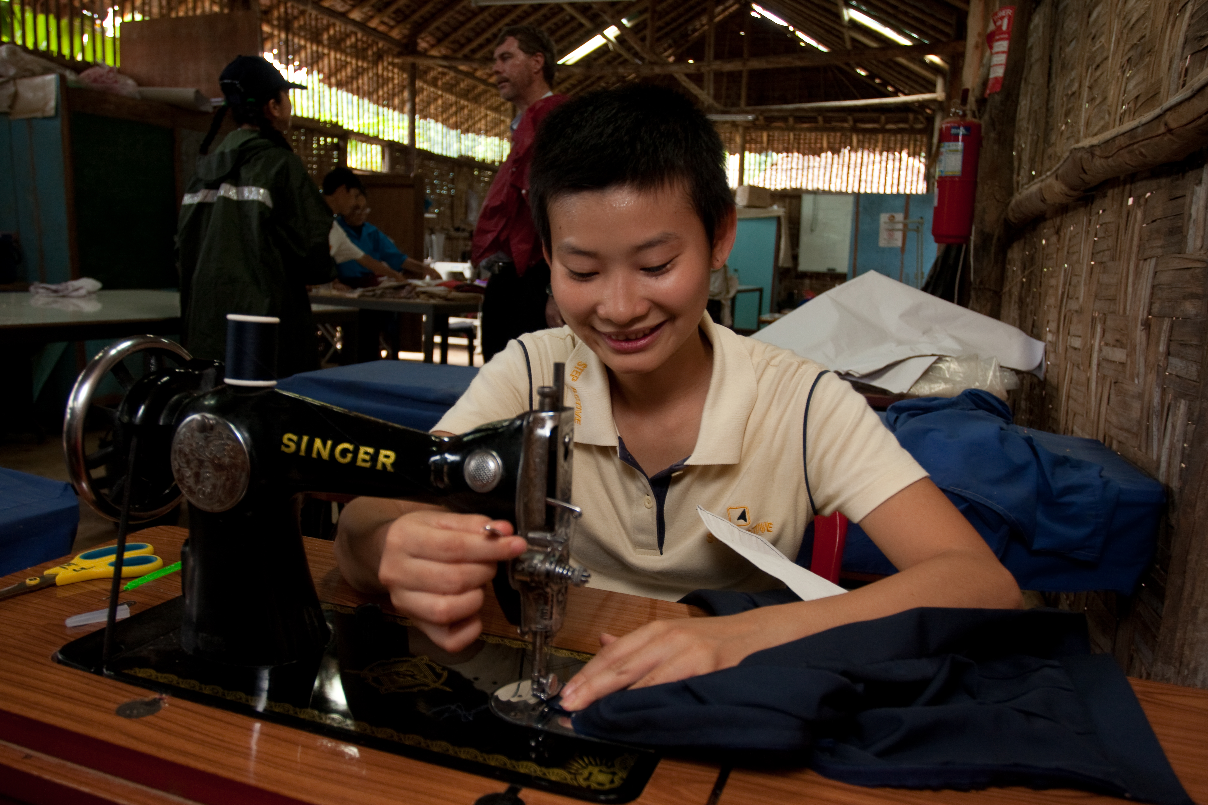 Learning to Sew at a Refugee Camp