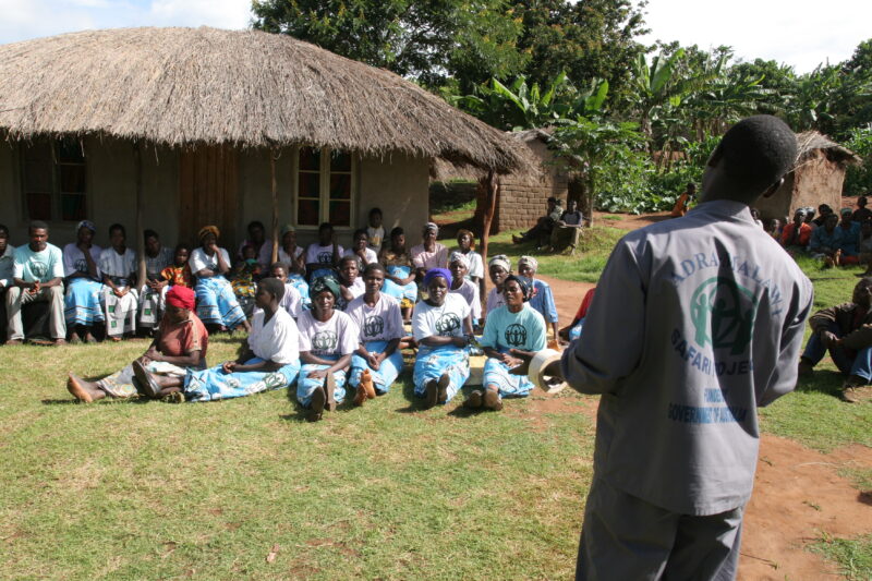 Adult Education in Malawi — At an ADRA sponsored program in Malawi, women of the village come together for instruction in small business managment. — Malawi,...