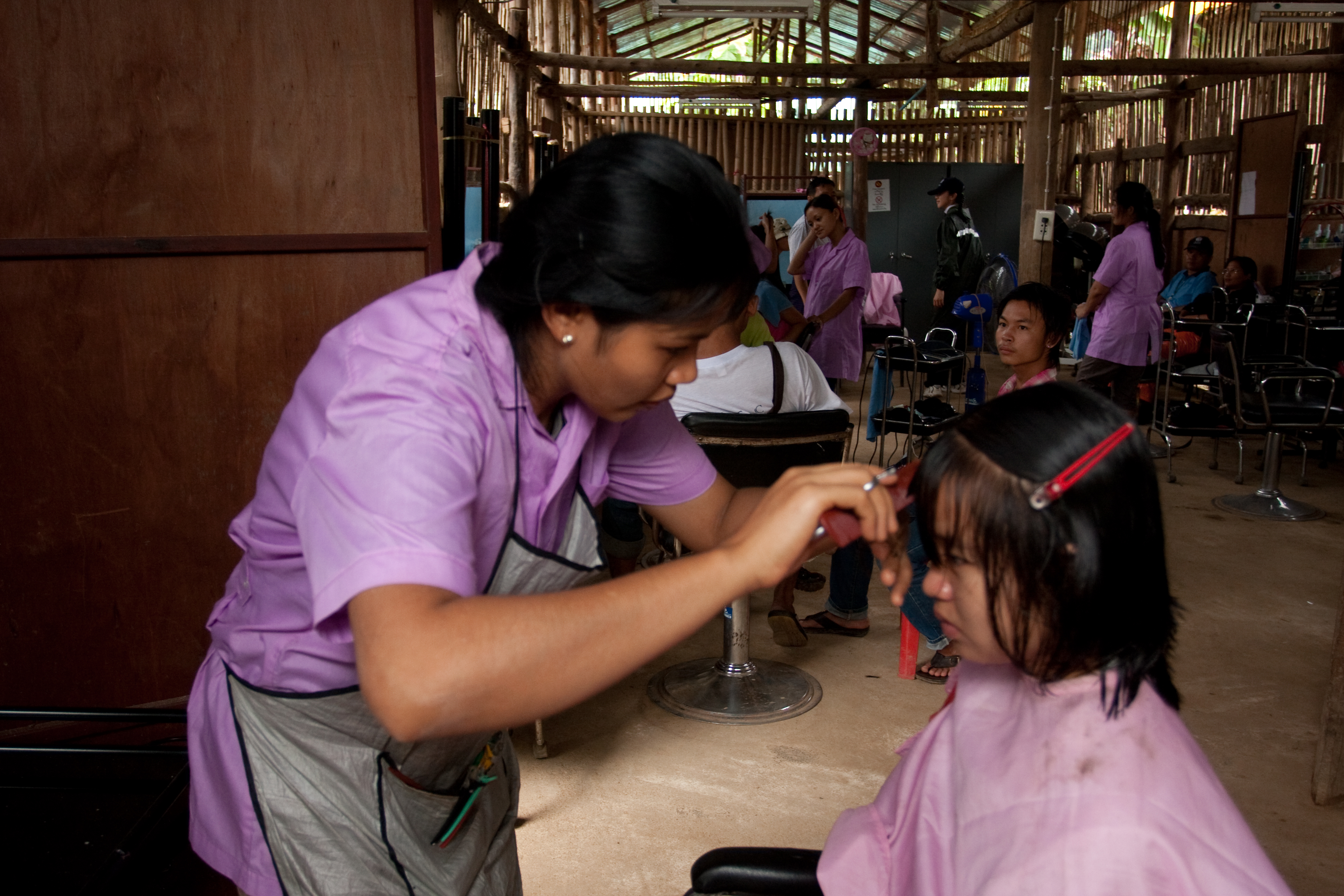 Learning Hairdressing in a Refugee Camp
