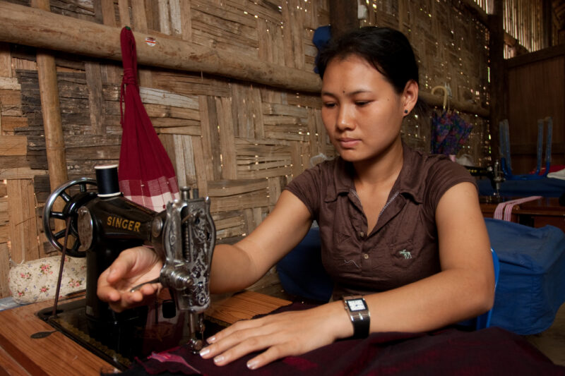 Learning to Sew at a Refugee Camp — In a Karen refugee camp, people have few options for income — Thailand, Karen, refugee, refugees, refugee camp