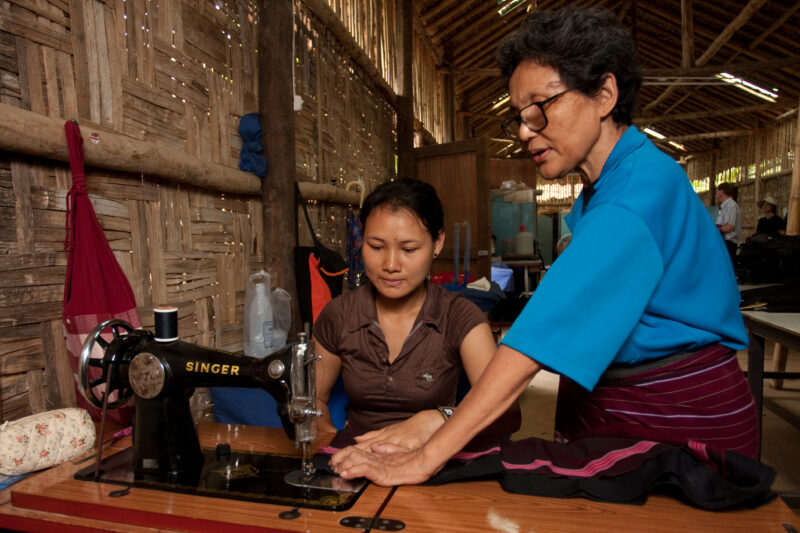 Learning to Sew at a Refugee Camp — In a Karen refugee camp, people have few options for income — Thailand, Karen, refugee, refugees, refugee camp