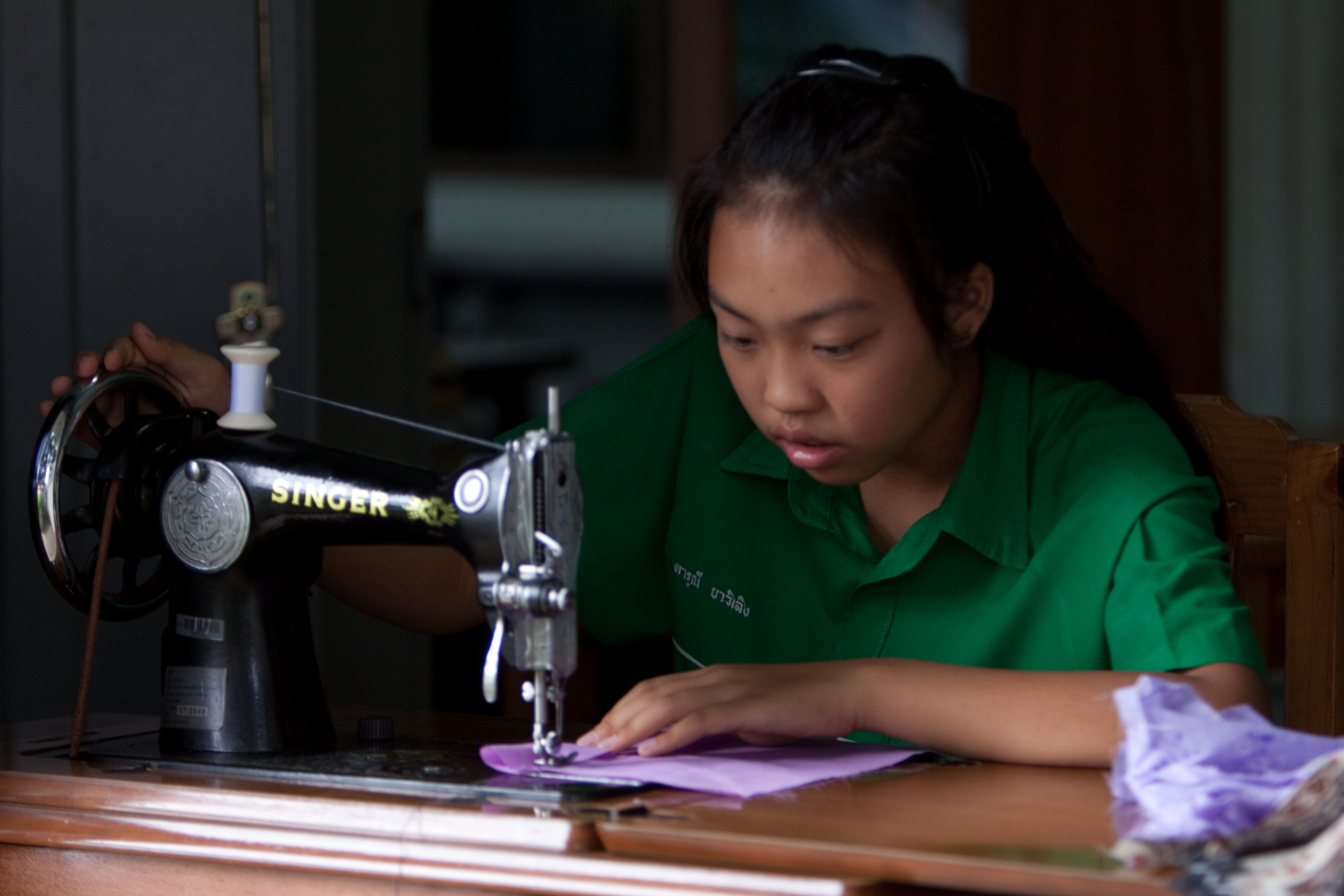 Learning to Sew in thailand