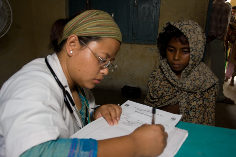 Emergency Medical Response in Nepal — Images with recognizable faces should be used for editorial and educational projects only — Asia, Nepal, Flood, floods,...