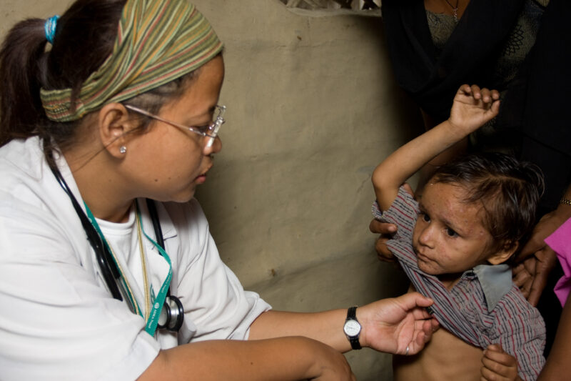 Emergency Medical Response in Nepal — Images with recognizable faces should be used for editorial and educational projects only — Asia, Nepal, Flood, floods,...