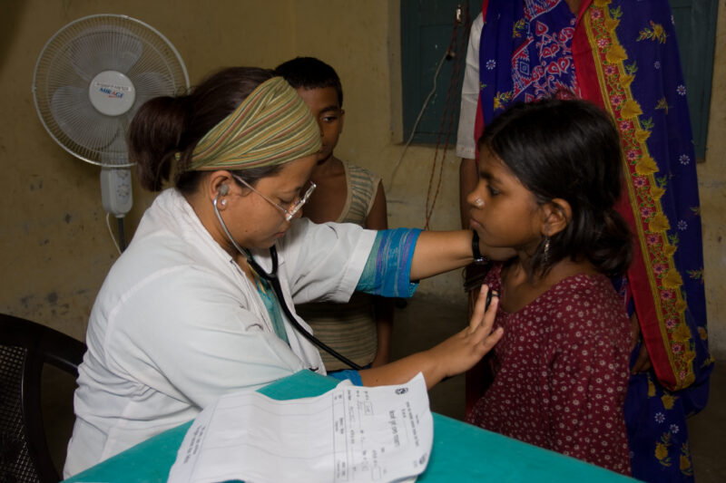 Emergency Medical Response in Nepal — Images with recognizable faces should be used for editorial and educational projects only — Asia, Nepal, Flood, floods,...