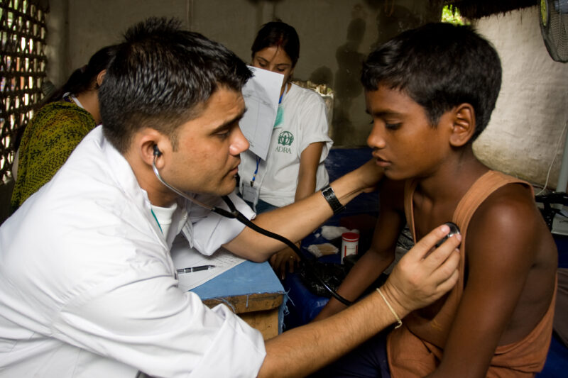 Emergency Medical Response in Nepal — Images with recognizable faces should be used for editorial and educational projects only — Asia, Nepal, Flood, floods,...
