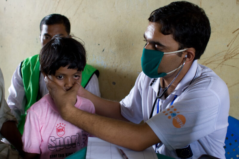 Emergency Medical Response in Nepal — Images with recognizable faces should be used for editorial and educational projects only — Asia, Nepal, Flood, floods,...