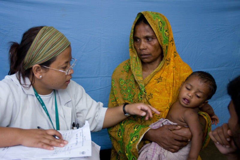 Emergency Medical Response in Nepal — Images with recognizable faces should be used for editorial and educational projects only — Asia, Nepal, Flood, floods,...