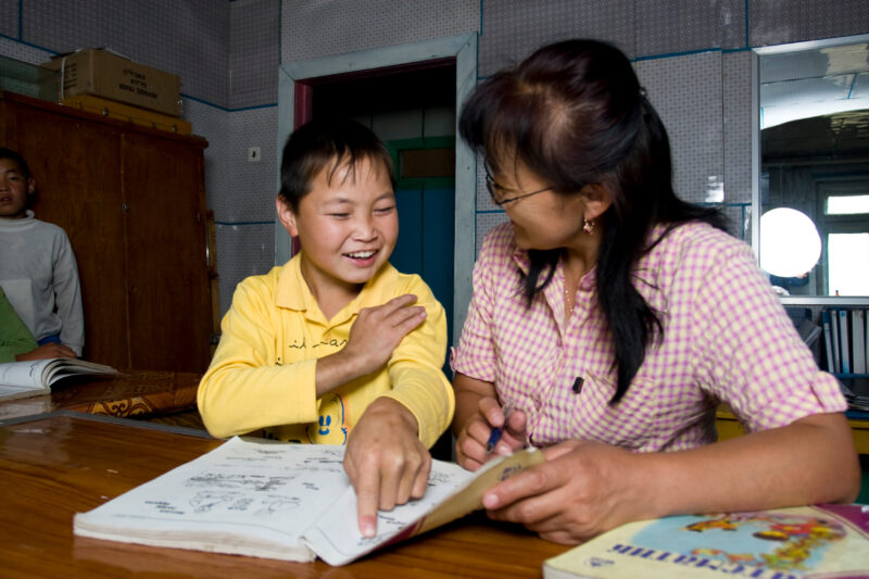 Child in Mongolia with Disability — Children with disabilities in Mongolia get support and encouragment from a program for the disabled in Mongolia, sponsore...