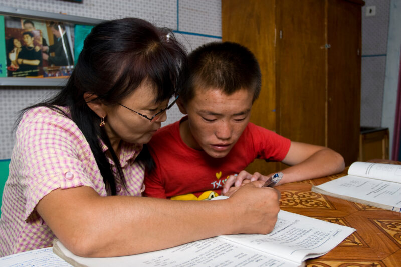 Child in Mongolia with Disability — Children with disabilities in Mongolia get support and encouragment from a program for the disabled in Mongolia, sponsore...