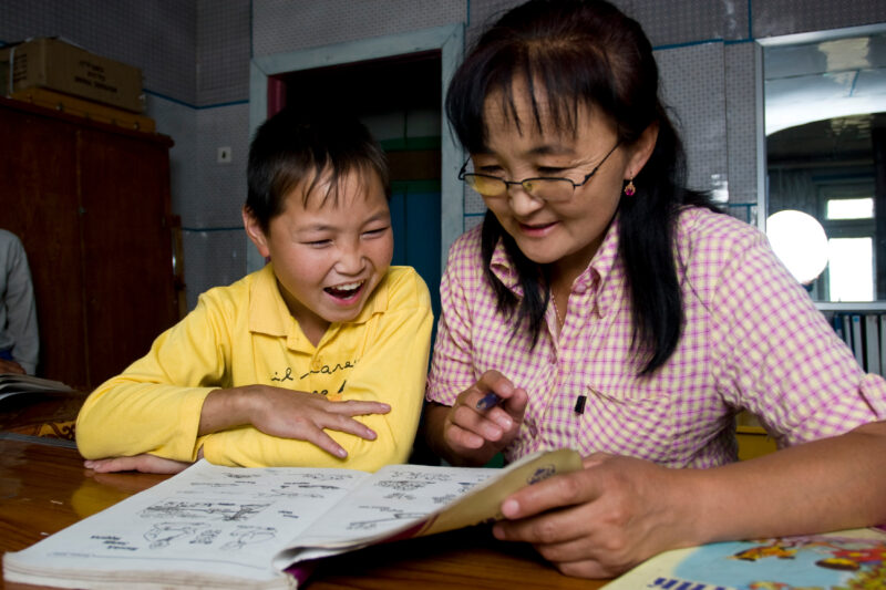 Child in Mongolia with Disability — Children with disabilities in Mongolia get support and encouragment from a program for the disabled in Mongolia, sponsore...