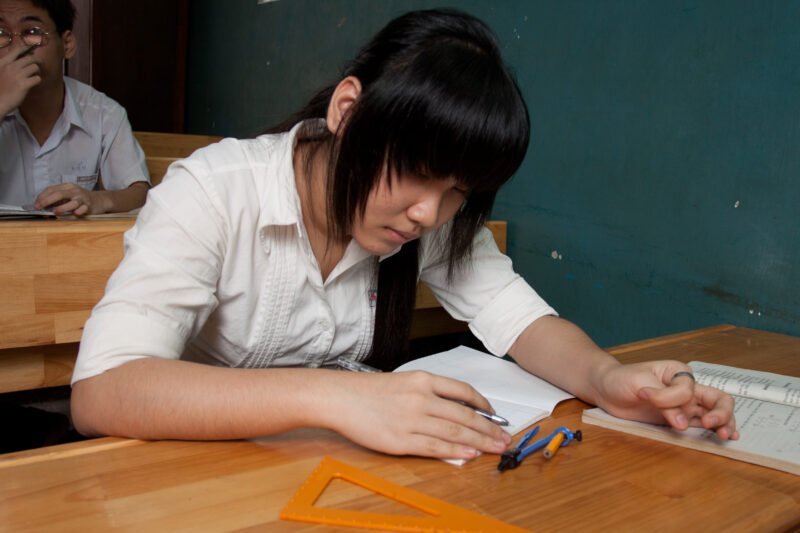 Vision Impared in Vietnam — Stock Image of child with vision impairment at a school for the blind in Vietnam. — Vietnam, children, child, children with disab...