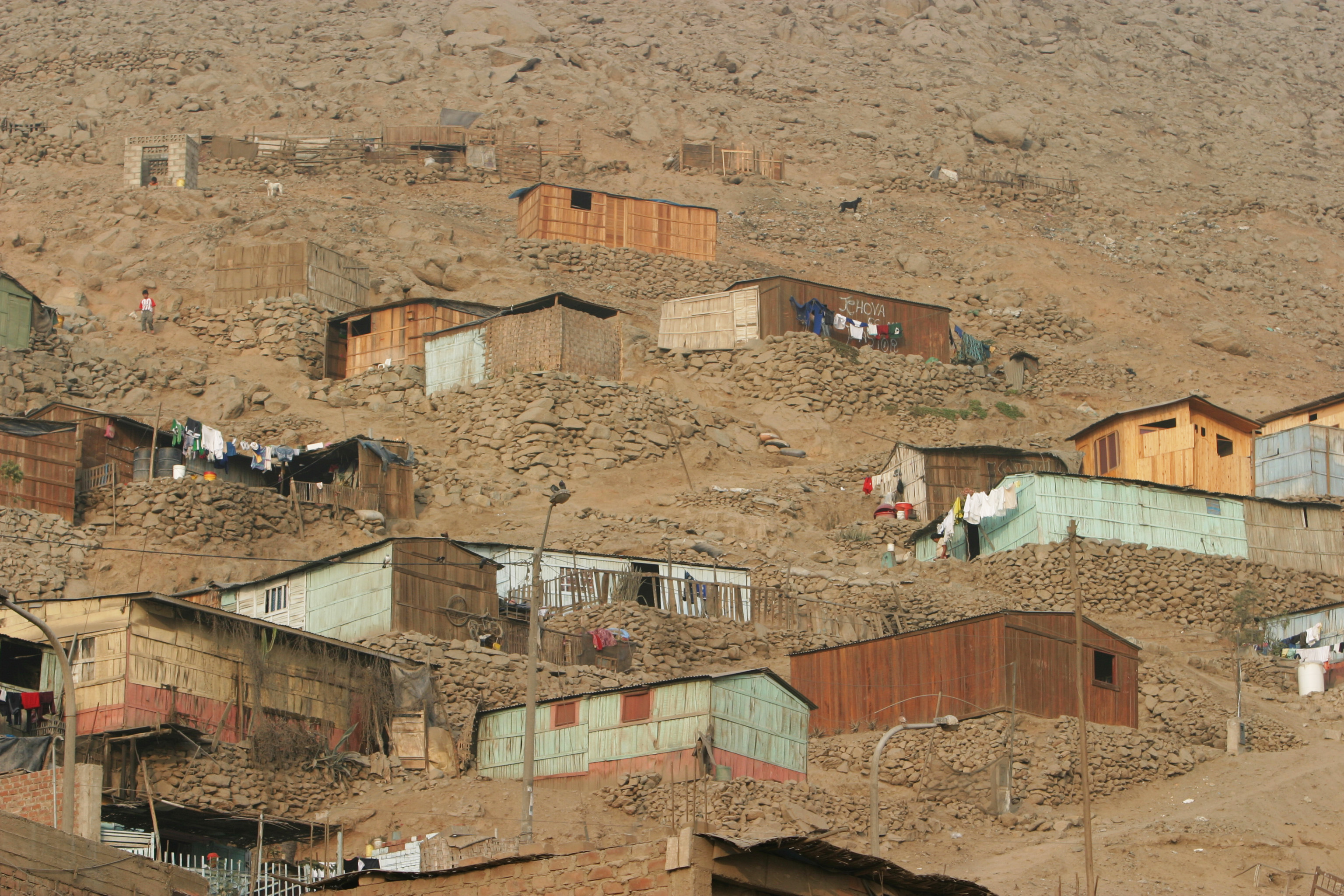 Poor Housing District of Lima Peru