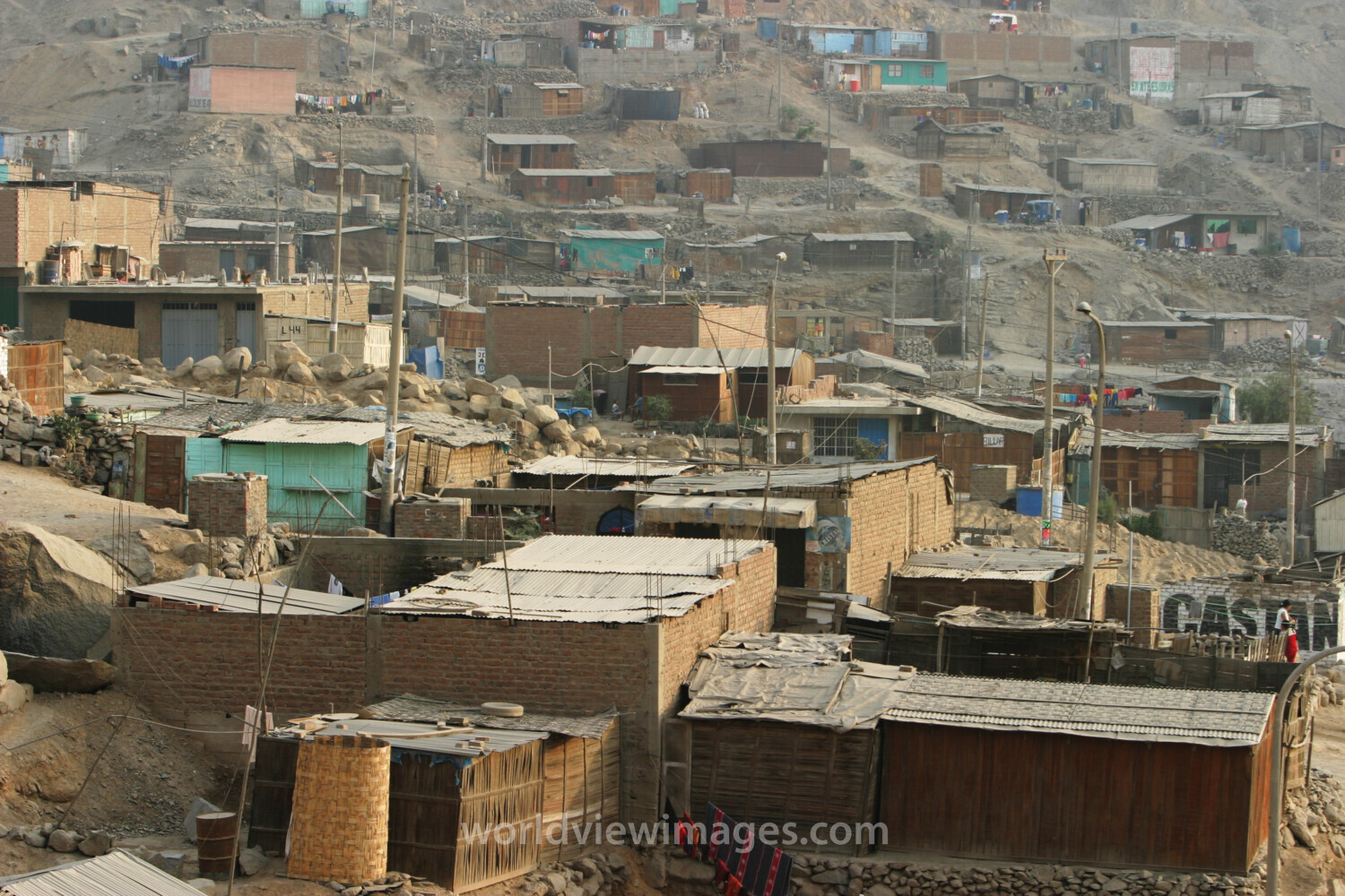 Poor Housing District of Lima Peru