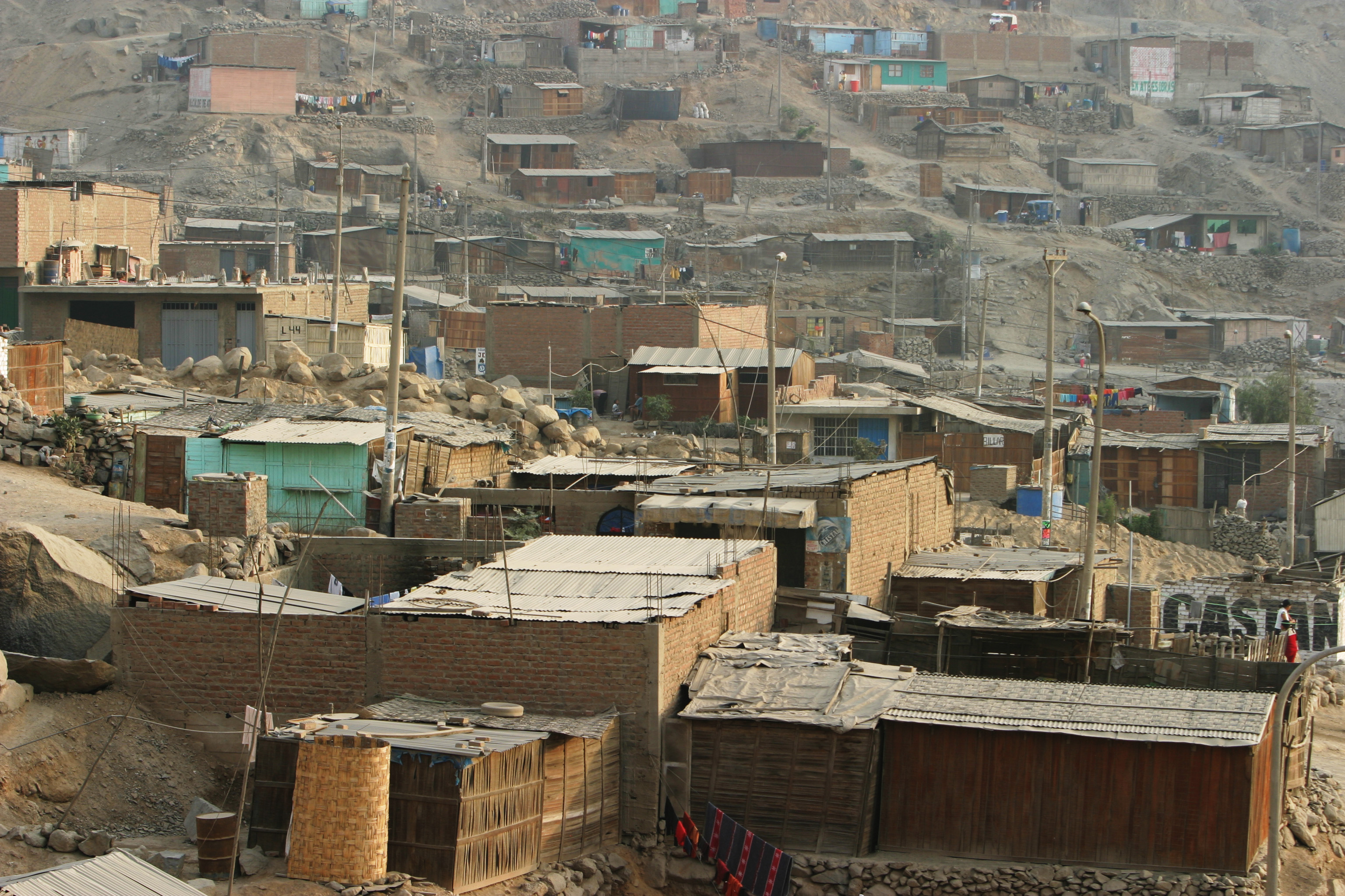 Poor Housing District of Lima Peru