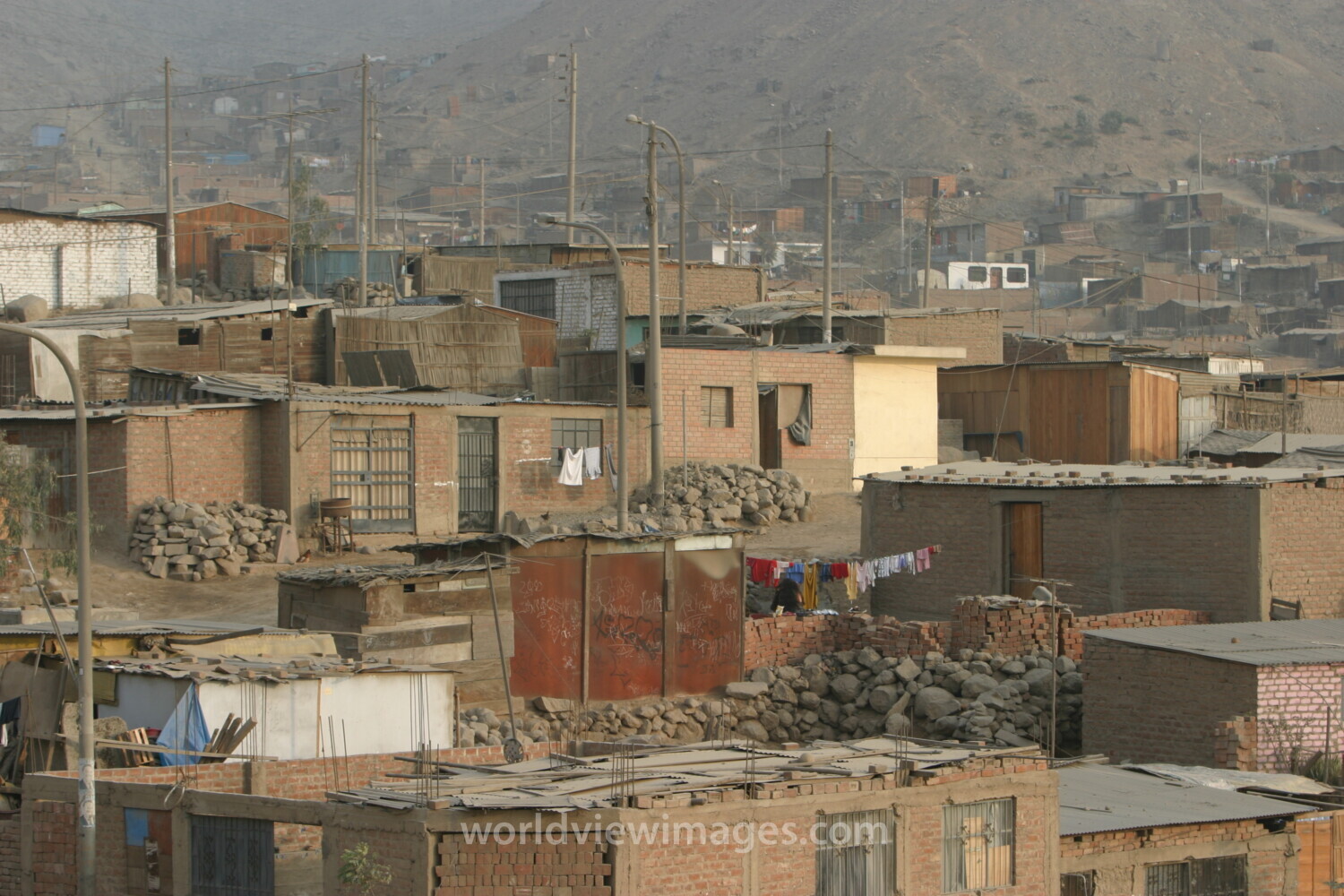 Poor Housing District of Lima Peru