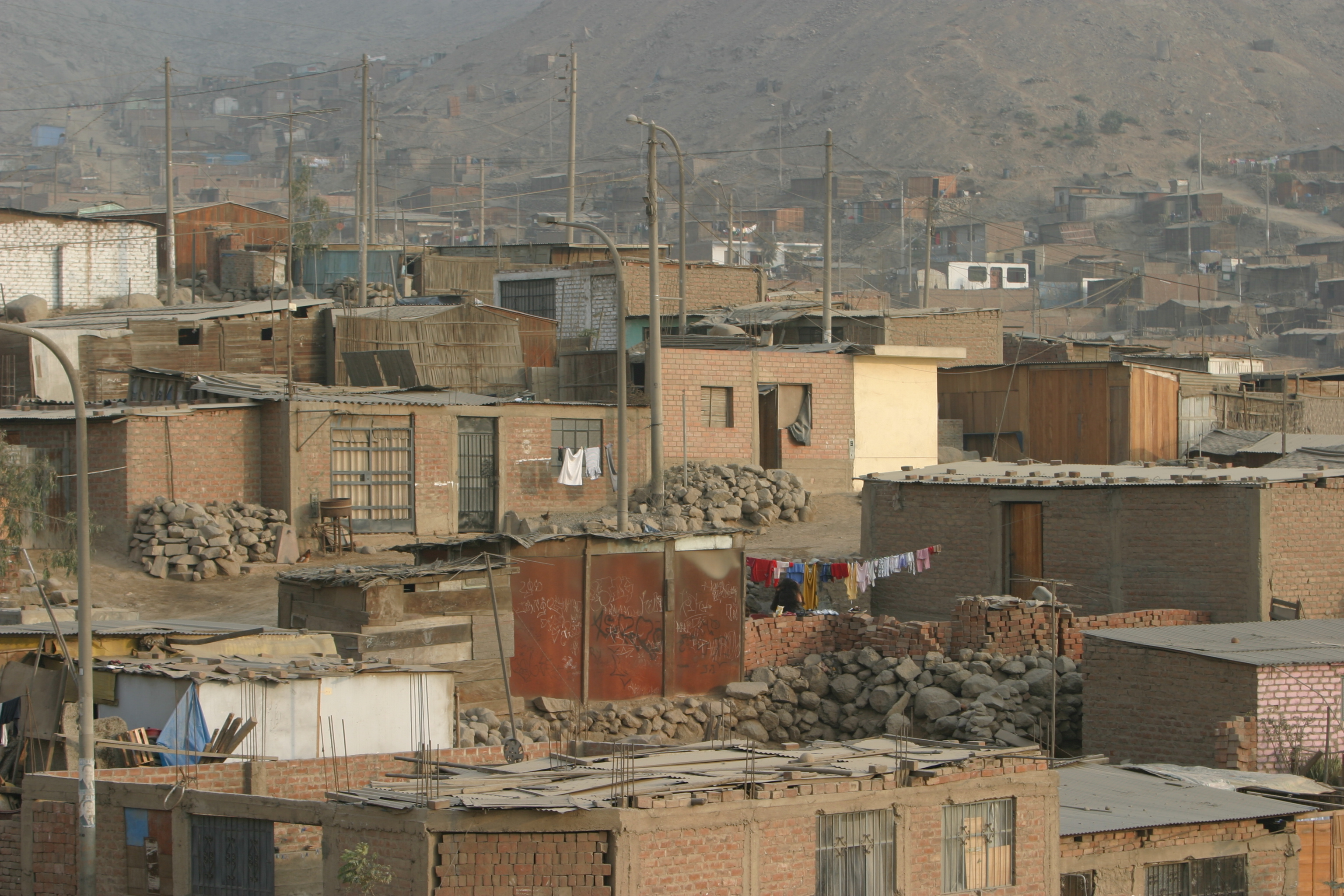 Poor Housing District of Lima Peru