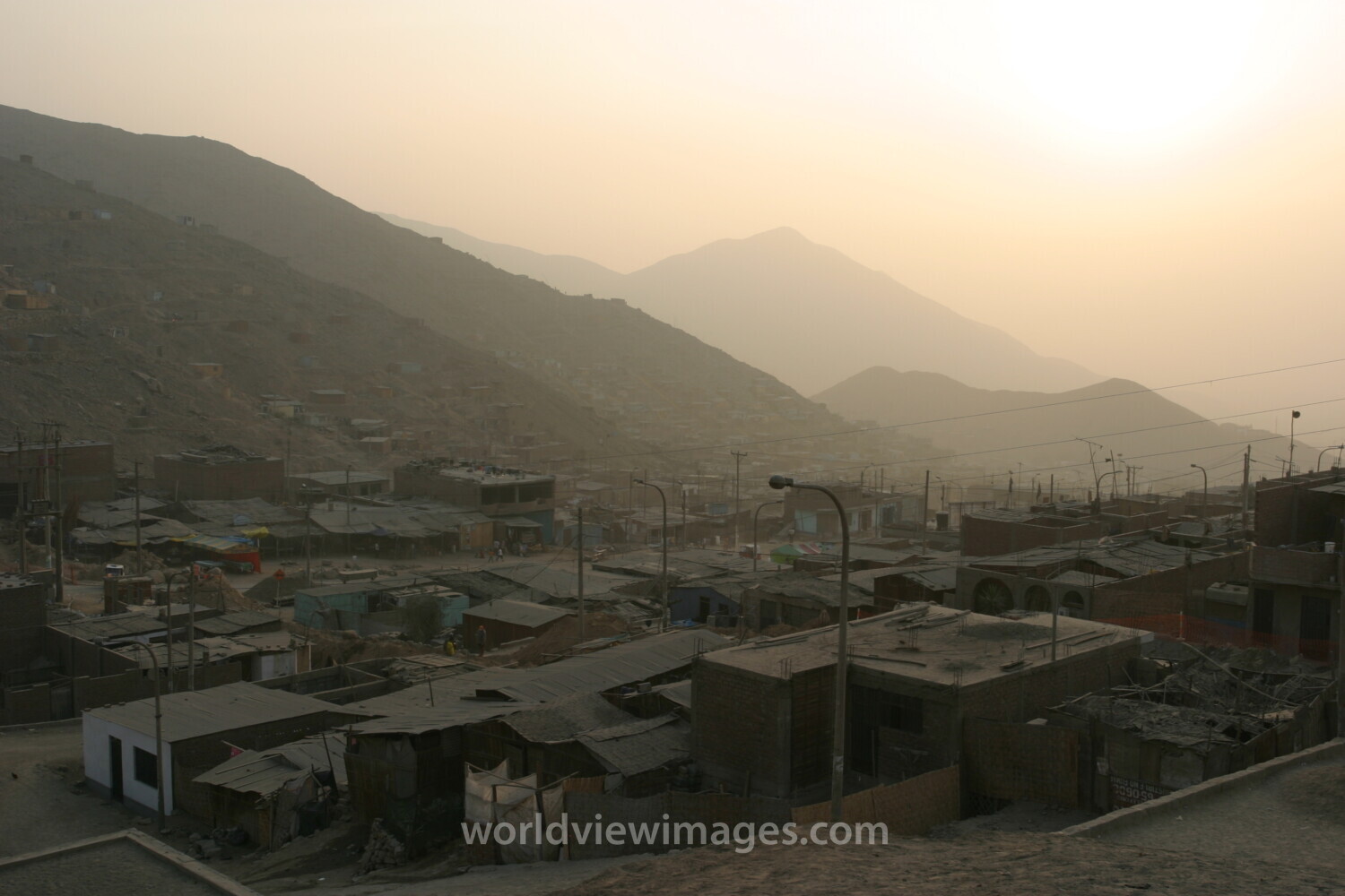 Poor Housing District of Lima Peru
