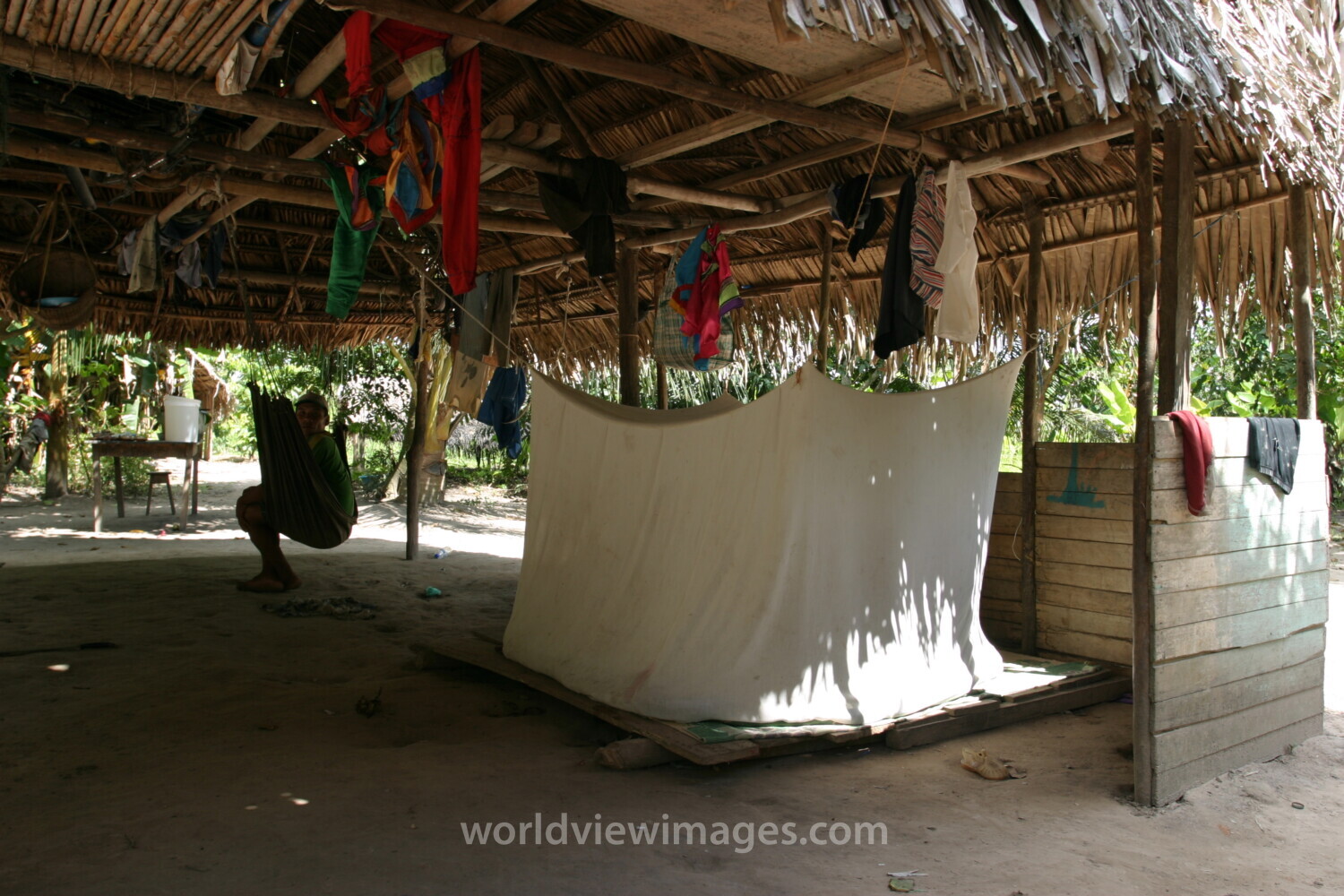 Mosquito Net in Shelter in Peru