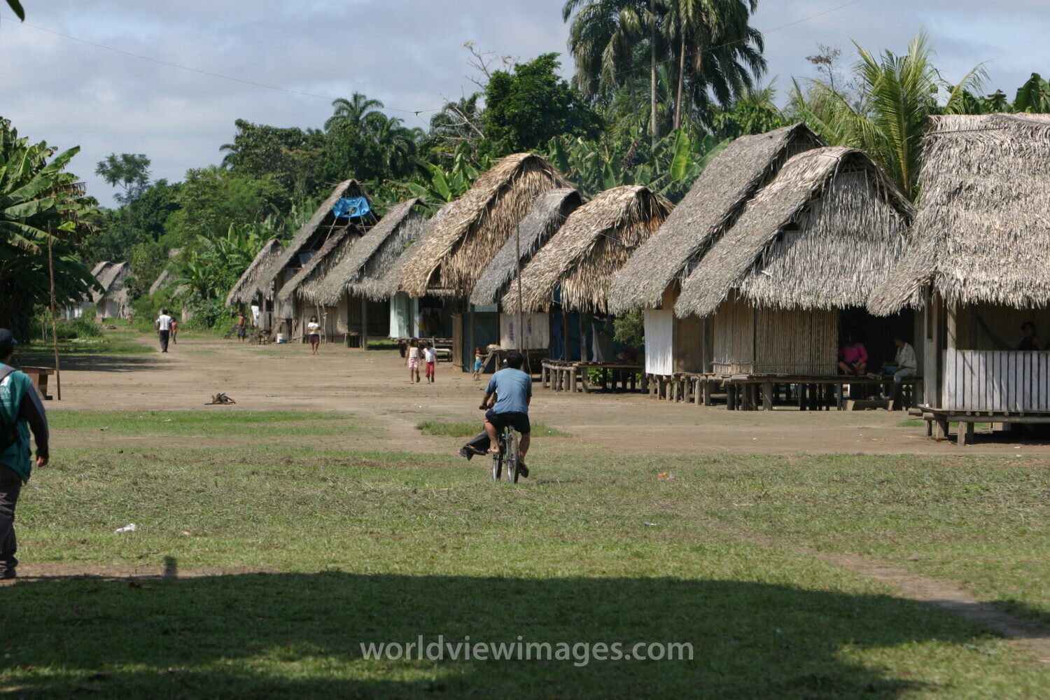 Typical Housing in Shipibo Villages in Peru
