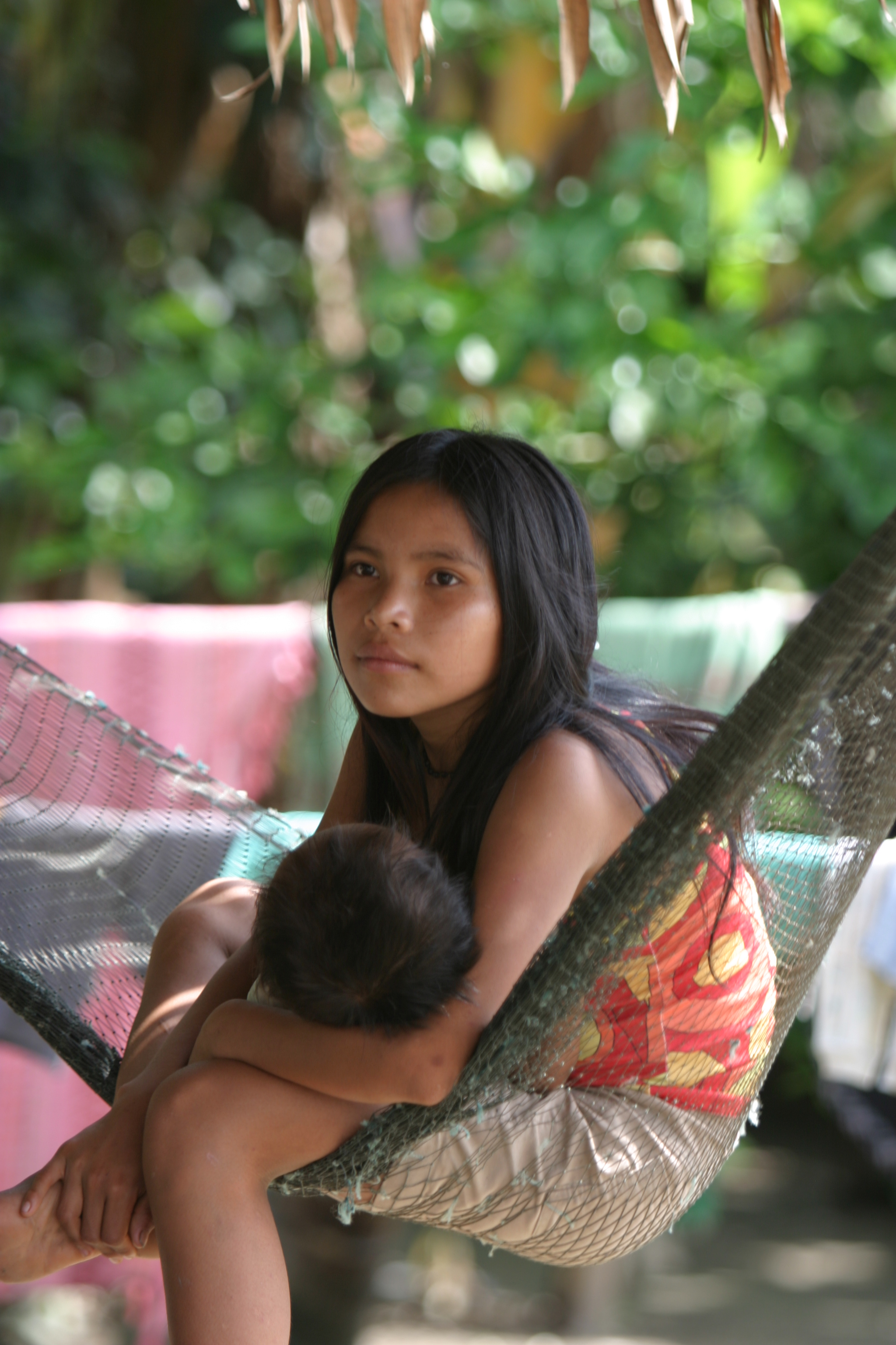 Girl in Hammock in Peru