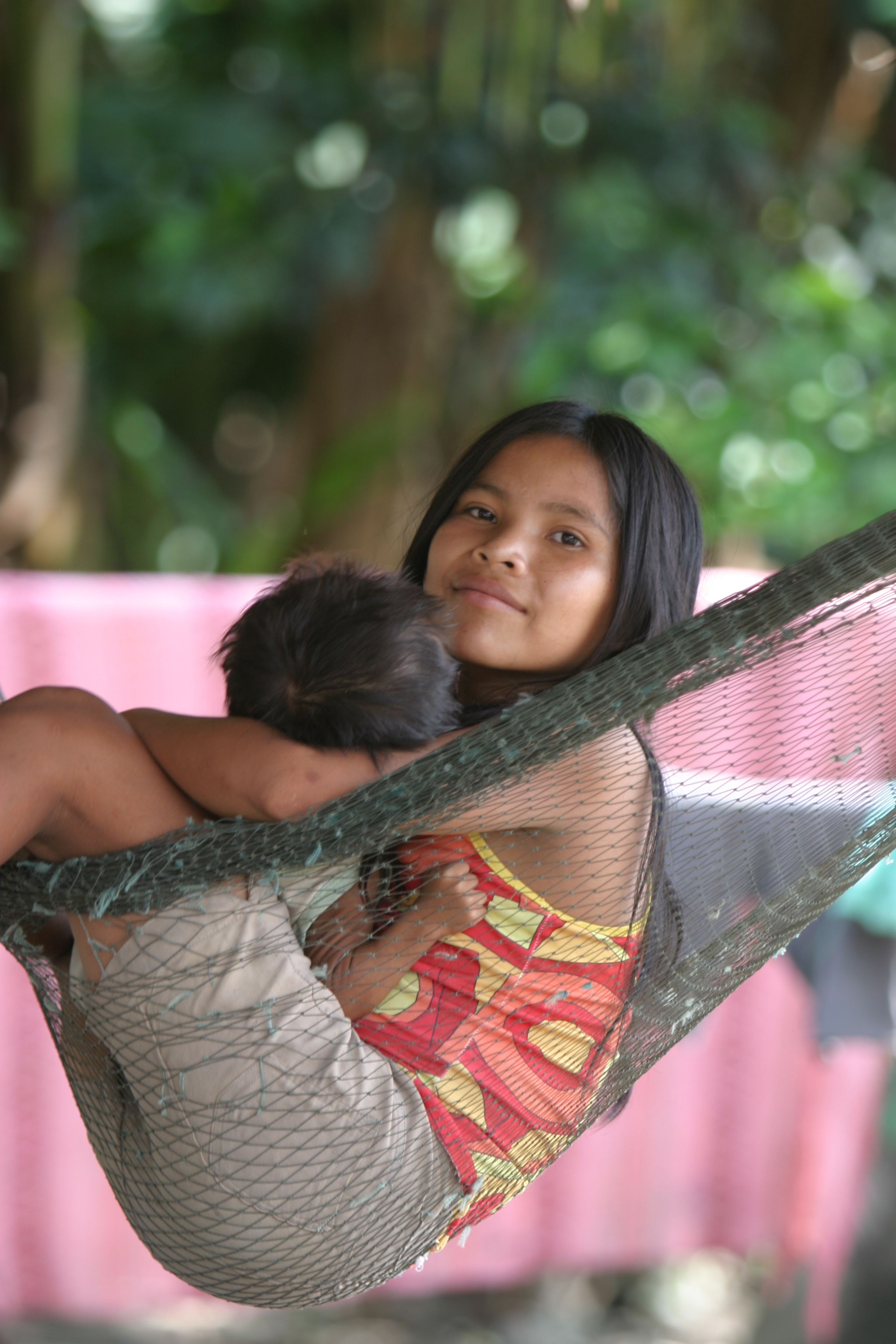 Girl in Hammock in Peru