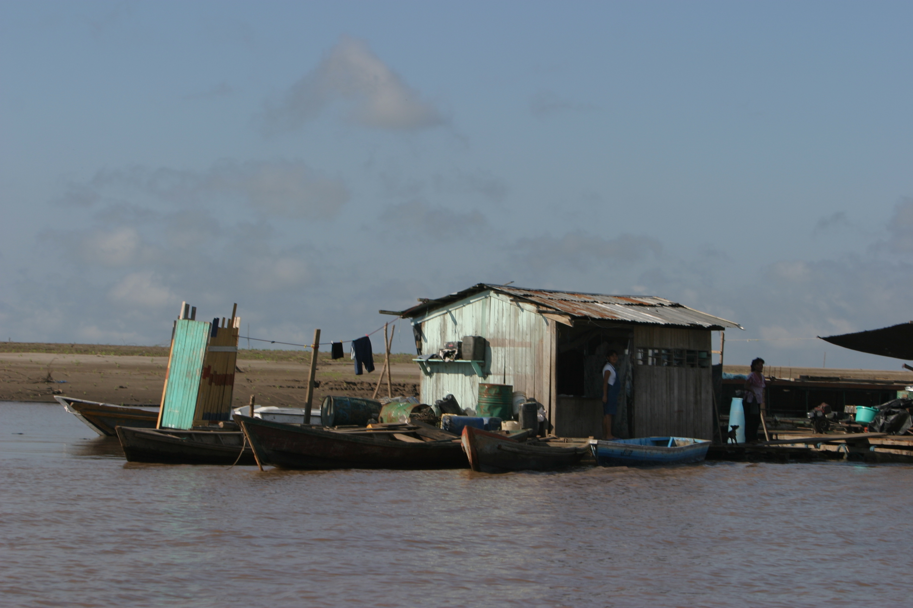 Houseboat on the Ucayali River in Peru